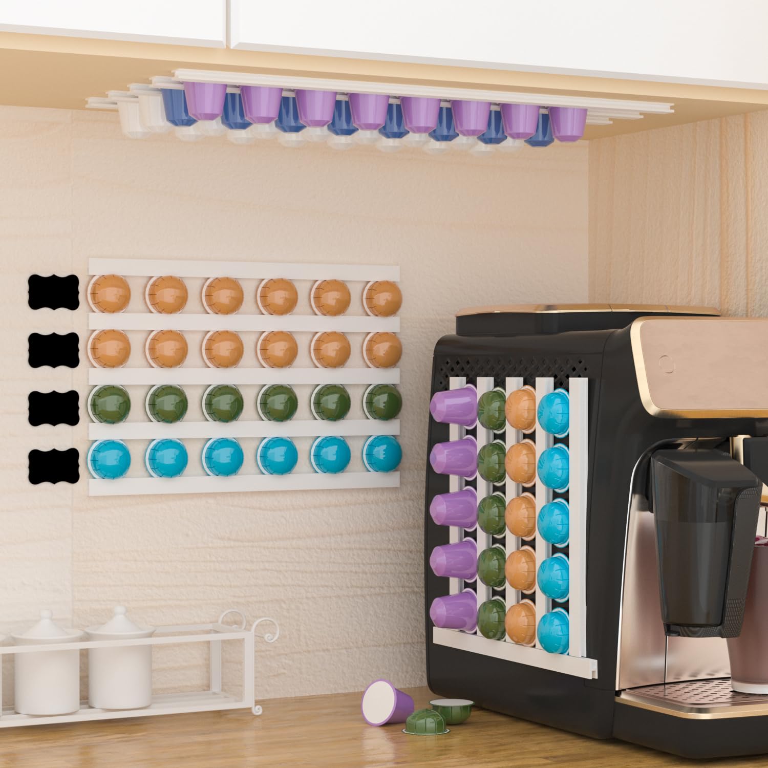 Amazon.com: MATT SAGA K Cup Holder Self-Adhesive Wall Mount - 12